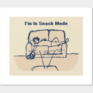 Snack Mode - 1Bit Pixelart Posters and Art